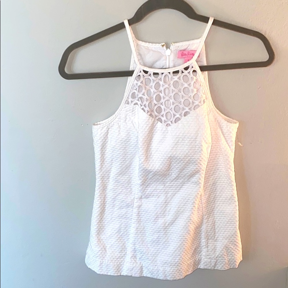 Bright white Lilly Pulitzer Tank 🎀